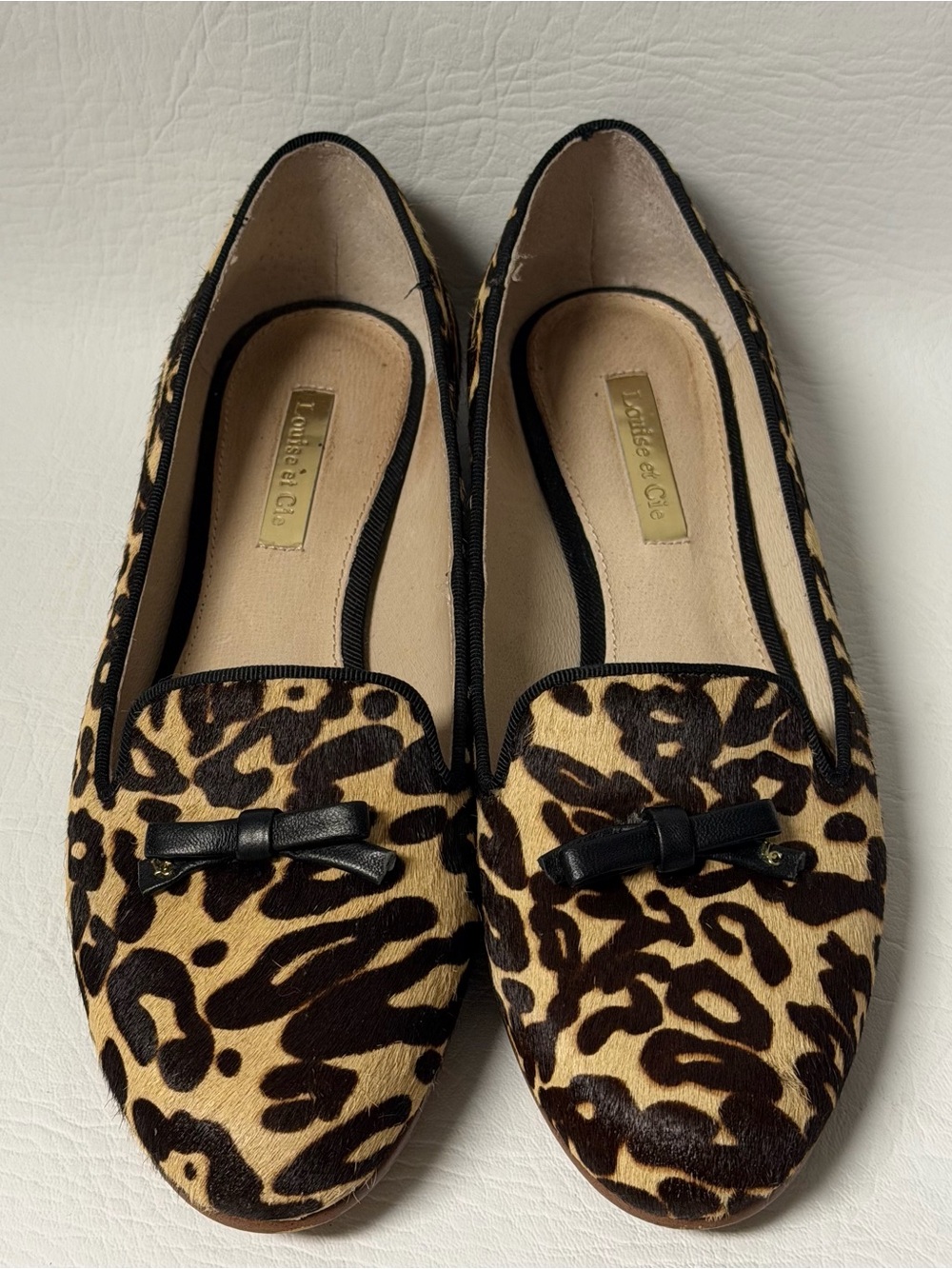 Louise Et Cie Womens Lo-Anniston Animal Real Cow Fur + Leather Slip On Sz 6M - Picture 2 of 7